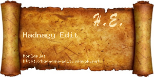 Hadnagy Edit névjegykártya